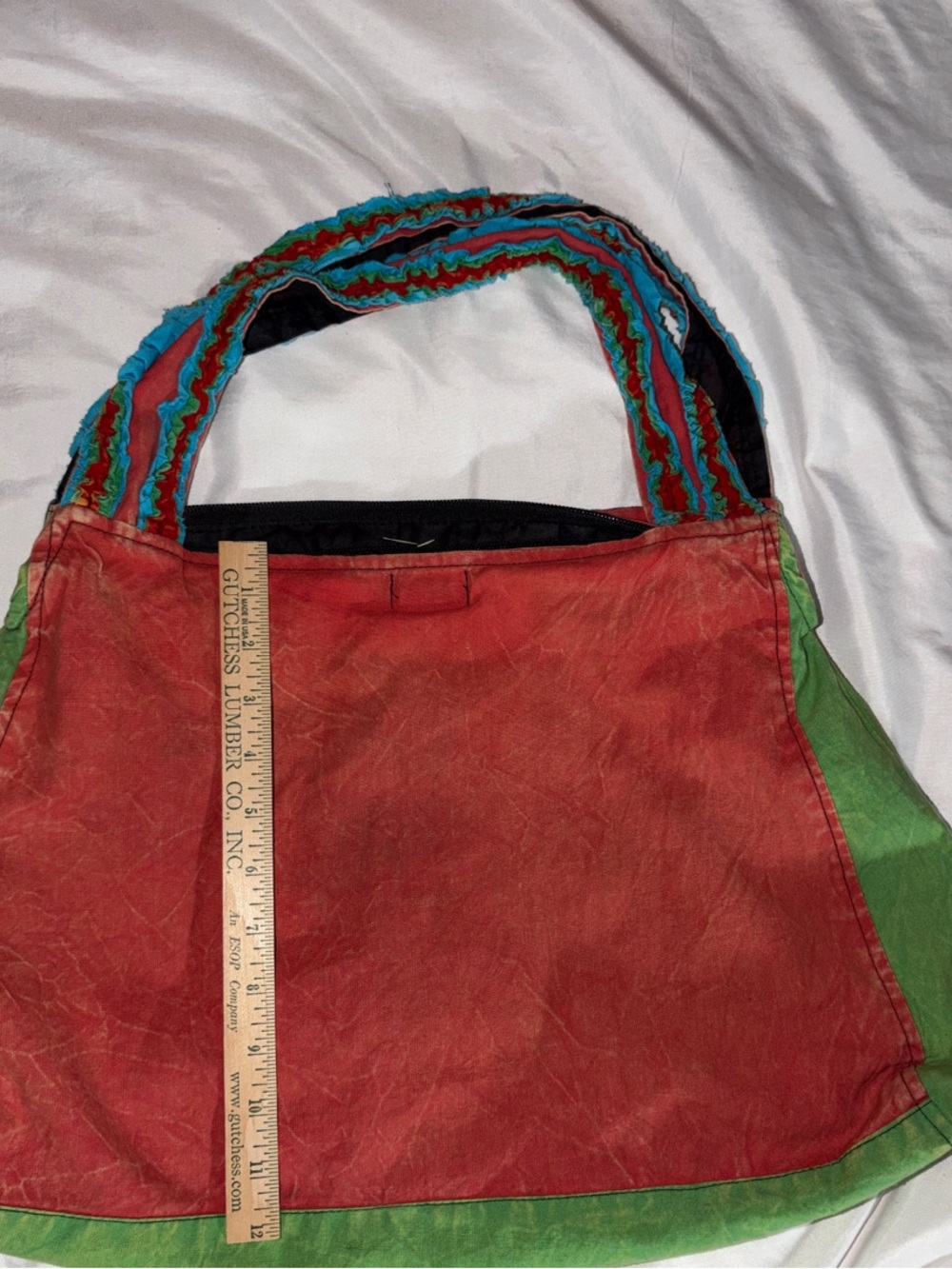 Boho Multi-Color Patchwork Tote Bag - Picture 4 of 7